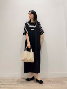「アイテム（チョーカー、グレー系）」を使った、くどうさん（レディース・157cm）の夏コーディネート