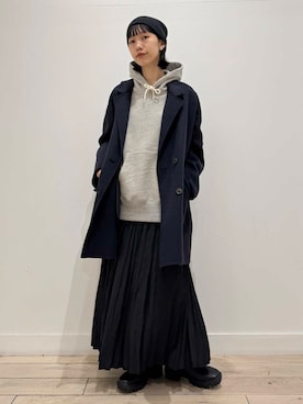 「パーカー」｜「アイテム（その他アウター）」を使った、くどうさん（レディース・157cm）の秋コーディネート