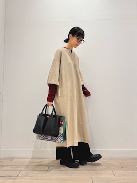 「アイテム（トートバッグ）」を使った、くどうさん（レディース・157cm・30代）の秋コーディネート