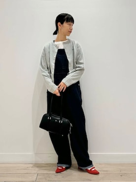 「アイテム（サロペット/オーバーオール）」を使った、くどうさん（レディース・157cm）の夏コーディネート