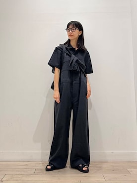 「アイテム（オールインワン・サロペット）」を使った、くどうさん（レディース・157cm）の夏コーディネート