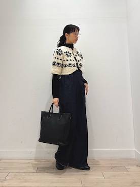 「アイテム（サロペット/オーバーオール）」を使った、くどうさん（レディース・157cm）の秋コーディネート