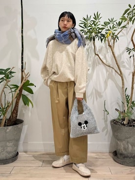 「doors」｜「アイテム（スリッポン）」を使った、くどうさん（レディース・157cm）の秋コーディネート