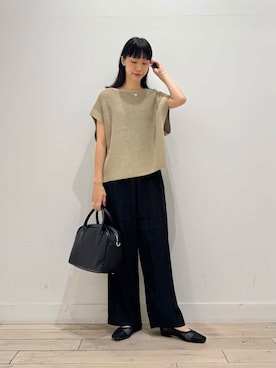 「URBAN RESEARCH DOORS（アーバンリサーチドアーズ）の『UVカット/接触冷感/吸水速乾』ドライタッチリラックスパンツ（その他パンツ）」を使った、くどうさん（レディース・157cm）の夏コーディネート