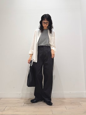 「st2508」｜「アイテム（ローファー）」を使った、くどうさん（レディース・157cm）の秋コーディネート