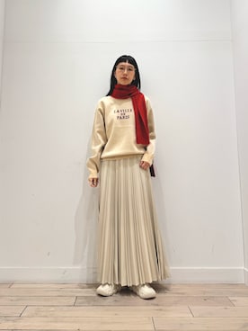 「アイテム（スカート）」を使った、くどうさん（レディース・157cm・30代）の冬コーディネート