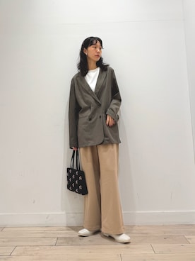「アイテム（その他アウター）」を使った、くどうさん（レディース・157cm）の秋コーディネート