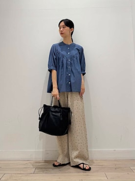 「URBAN RESEARCH DOORS（アーバンリサーチドアーズ）のアイテム（シャツ/ブラウス）」を使った、くどうさん（レディース・157cm）の夏コーディネート