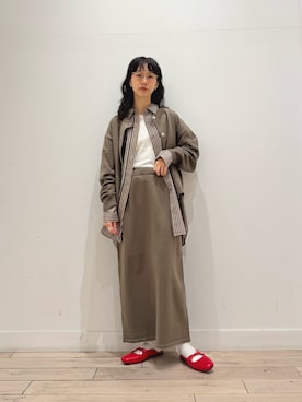 「URBAN RESEARCH DOORS（アーバンリサーチドアーズ）のスクエアトゥリボンミュール（サンダル）」を使った、くどうさん（レディース・157cm）の秋コーディネート