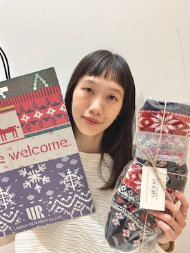 「アイテム（アンダーウェア）」を使った、くどうさん（レディース・157cm）の冬コーディネート