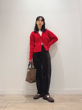 「アイテム（ローファー）」を使った、くどうさん（レディース・157cm・30代）の秋コーディネート