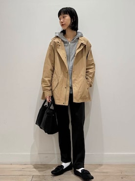 「アイテム（マウンテンパーカー）」を使った、くどうさん（レディース・157cm）の秋コーディネート