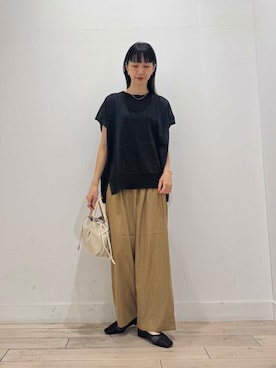 「URBAN RESEARCH DOORS（アーバンリサーチドアーズ）の『UVカット/接触冷感/吸水速乾』ドライタッチリラックスパンツ（その他パンツ）」を使った、くどうさん（レディース・157cm）の夏コーディネート
