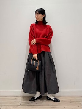 「URBAN RESEARCH DOORS（アーバンリサーチドアーズ）のタートルネックニット（ニット/セーター）」を使った、くどうさん（レディース・157cm）の冬コーディネート