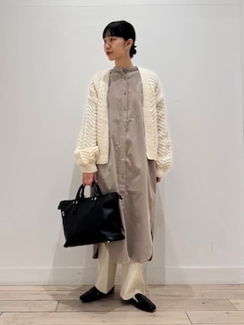 「アイテム（ボストンバッグ）」を使った、くどうさん（レディース・157cm）の冬コーディネート