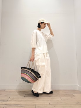 「URBAN RESEARCH DOORS（アーバンリサーチドアーズ）のアイテム（キャップ）」を使った、くどうさん（レディース・157cm）の春コーディネート