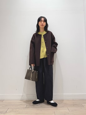 「アイテム（バレエシューズ）」を使った、くどうさん（レディース・157cm）の秋コーディネート