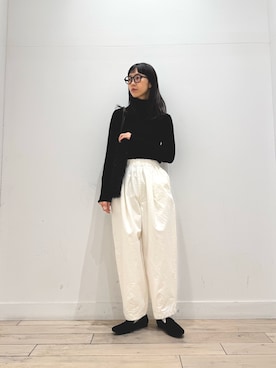 「アイテム（ローファー）」を使った、くどうさん（レディース・157cm・30代）の冬コーディネート