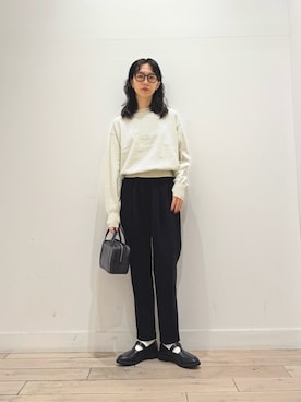 「アイテム（ローファー）」を使った、くどうさん（レディース・157cm・30代）の秋コーディネート