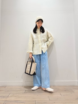 「RODE SKO（ロデスコ）のアイテム」を使った、くどうさん（レディース・157cm）の春コーディネート