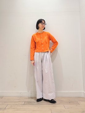 「RODE SKO（ロデスコ）の『MADE IN JAPAN』 ダブルリボンフラットパンプス（パンプス、ブラック系）」を使った、くどうさん（レディース・157cm）の春コーディネート