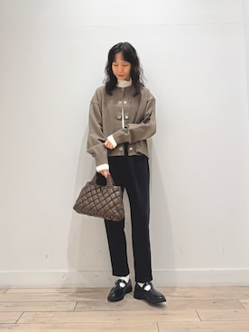 「アイテム（ローファー）」を使った、くどうさん（レディース・157cm・30代）の秋コーディネート