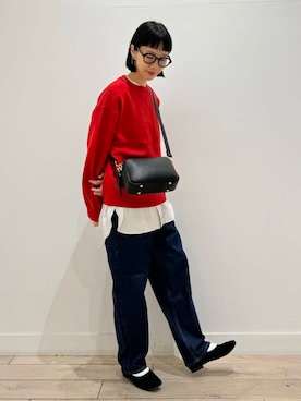 「FORK&SPOON」｜「アイテム（バレエシューズ）」を使った、くどうさん（レディース・157cm）の秋コーディネート