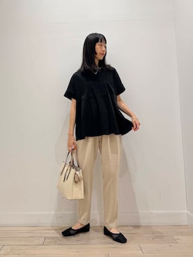 「SMELLY（スメリー）のアイテム」を使った、くどうさん（レディース・157cm）の夏コーディネート