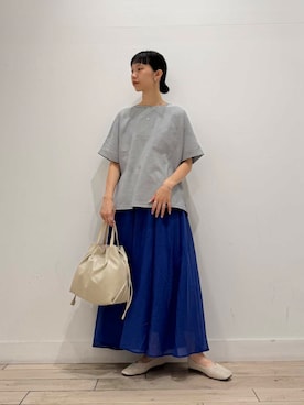 「アイテム（バングル/リストバンド）」を使った、くどうさん（レディース・157cm）の夏コーディネート