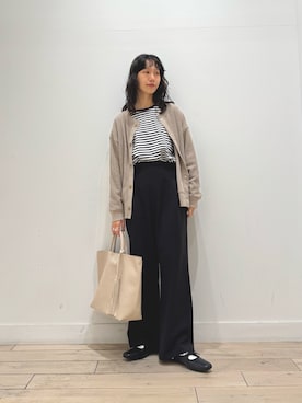 「URBAN RESEARCH DOORS（アーバンリサーチドアーズ）のスクエアトゥリボンミュール（サンダル）」を使った、くどうさん（レディース・157cm）の秋コーディネート