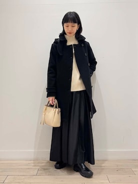 「URBAN RESEARCH DOORS（アーバンリサーチドアーズ）のタートルネックニット（ニット/セーター）」を使った、くどうさん（レディース・157cm）の冬コーディネート