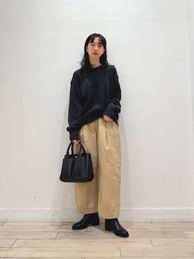 「クロップドパンツ」｜くどうさん（レディース・157cm）の秋コーディネート