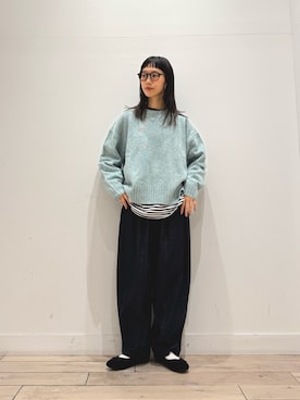 「アイテム（バレエシューズ）」を使った、くどうさん（レディース・157cm）の冬コーディネート