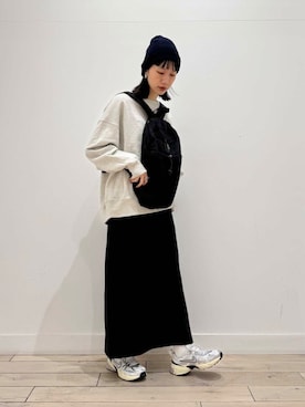 「アイテム（バックパック/リュック）」を使った、くどうさん（レディース・157cm）の冬コーディネート