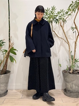 「コクーンコート」｜くどうさん（レディース・157cm）の秋コーディネート