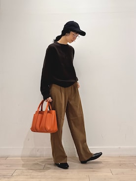 「FORK&SPOON」｜「アイテム（帽子）」を使った、くどうさん（レディース・157cm）の秋コーディネート