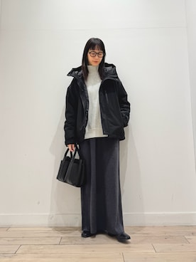 「アイテム（ダウンジャケット/コート）」を使った、くどうさん（レディース・157cm・30代）の秋コーディネート