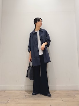 「FORK&SPOON（フォークアンドスプーン）のアイテム（シャツ/ブラウス）」を使った、くどうさん（レディース・157cm）の秋コーディネート