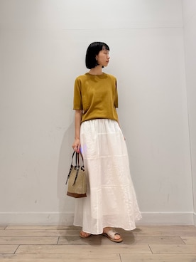 「RODE SKO（ロデスコ）のアイテム」を使った、くどうさん（レディース・157cm）の夏コーディネート