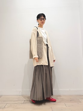 「アイテム（テーラードジャケット）」を使った、くどうさん（レディース・157cm）の秋コーディネート