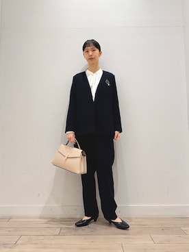 「アイテム（スーツジャケット）」を使った、くどうさん（レディース・157cm）の冬コーディネート