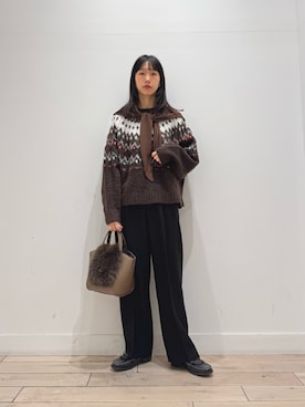 「アイテム（ファッション雑貨）」を使った、くどうさん（レディース・157cm・30代）の秋コーディネート