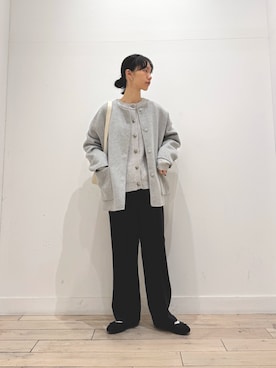 「アイテム（バレエシューズ）」を使った、くどうさん（レディース・157cm）の秋コーディネート