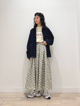 「アイテム（カバーオール）」を使った、くどうさん（レディース・157cm）の夏コーディネート