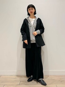 「FORK&SPOON」｜「アイテム（その他シューズ）」を使った、くどうさん（レディース・157cm）の秋コーディネート