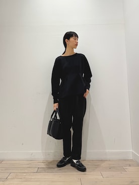 「アイテム（ローファー）」を使った、くどうさん（レディース・157cm・30代）の秋コーディネート