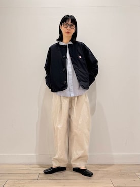 「FORK&SPOON」｜「アイテム（バレエシューズ）」を使った、くどうさん（レディース・157cm）の冬コーディネート