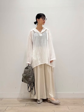 「骨格ナチュラル」｜くどうさん（レディース・157cm）の夏コーディネート