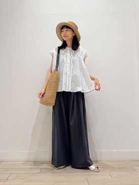 「アイテム（バングル/リストバンド）」を使った、くどうさん（レディース・157cm）の夏コーディネート