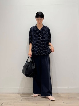 「アイテム（バレエシューズ）」を使った、くどうさん（レディース・157cm）の夏コーディネート